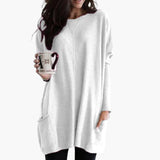 Women's Long Sweater with Round Neck