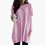 Women's Long Sweater with Round Neck