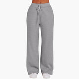 Women's Lounge Set with Half Zip and Wide Pants