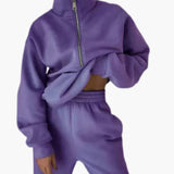 Women's Lounge Set with Half Zip Sweatshirt