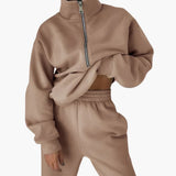 Women's Lounge Set with Half Zip Sweatshirt