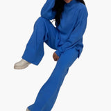 Women's Loungewear Set with Sweater and Wide Leg Pants