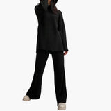 Women's Loungewear Set with Sweater and Wide Leg Pants