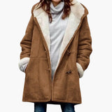 Women’s Hooded Coat with Toggle Closure and Pockets