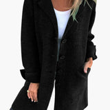 Women’s Long Coat with Buttons and Pockets