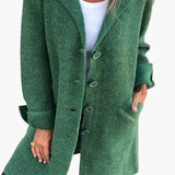 Women’s Long Coat with Buttons and Pockets