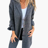 Women’s Long Coat with Buttons and Pockets