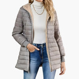 Women's Coat with Zipper and Hood