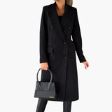 Women’s Coat with Lapel Collar and Buttons