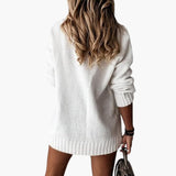 Women's Oversized Sweater with V-Neck