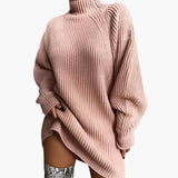 Women's Oversized Turtleneck Sweater with Long Sleeves