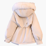 Women's Parka with Hood and Adjustable Waist