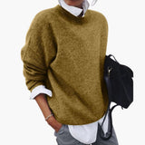 Women's Round Neck Sweater with Long Sleeves