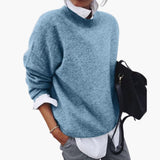 Women's Round Neck Sweater with Long Sleeves