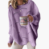 Women's Sweater with Round Neck and Loose Straight Fit