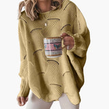 Women's Sweater with Round Neck and Loose Straight Fit
