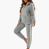 Women's Pajama Set with Half Zip Sweatshirt