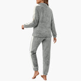 Women's Pajama Set with Half Zip Sweatshirt
