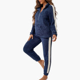 Women's Pajama Set with Half Zip Sweatshirt