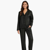 Women's Pajama Set with Button-Down Shirt and Pants
