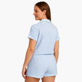 Women's Pajama Set with Short Sleeve Shirt and Shorts