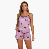 Women's Pajama Set with Short Sleeves and Shorts