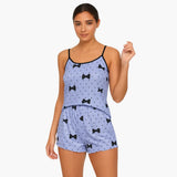 Women's Pajama Set with Short Sleeves and Shorts