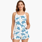 Women's Pajama Set with Short Sleeves and Shorts