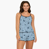 Women's Pajama Set with Short Sleeves and Shorts