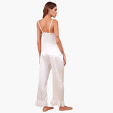 Women's Pajama Set with Ruffled Camisole
