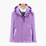Women's Ski Jacket with Hood and Zippered Pockets