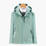 Women's Ski Jacket with Hood and Zippered Pockets