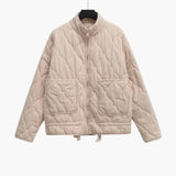 Women's Quilted Jacket with Zipper and Side Pockets