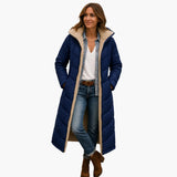 Women's Quilted Coat with Hood and Lined Interior