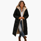 Women's Quilted Coat with Hood and Lined Interior