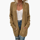 Women’s Open Front Cardigan with Long Sleeves