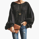 Women's Knit Sweater with Batwing Sleeves