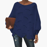 Women's Knit Sweater with Batwing Sleeves