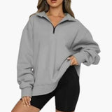 Women’s Knitted Sweater with Half Zip