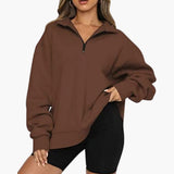 Women’s Knitted Sweater with Half Zip