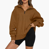 Women’s Knitted Sweater with Half Zip