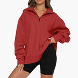Women’s Knitted Sweater with Half Zip
