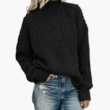 Women's Knit Sweater with High Neck