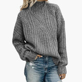 Women's Knit Sweater with High Neck