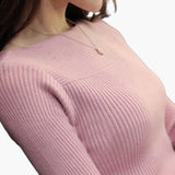 Women's Knit Sweater with Long Sleeves