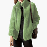 Women’s Teddy Coat with Zipper and Drawstring