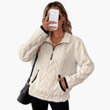 Women's Teddy Fleece Pullover with Kangaroo Pockets