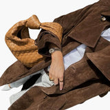 Women's Trench Coat with Notched Collar and Belt