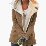 Women’s Winter Jacket with High Collar and Zipper