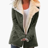 Women’s Winter Jacket with High Collar and Zipper